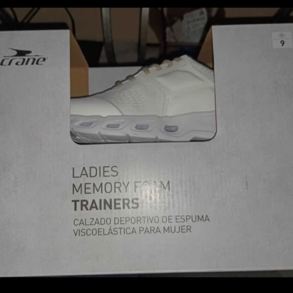 White Memory Foam Athletic Shoes